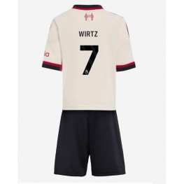 Liverpool Florian Wirtz #7 Uit tenue Kids 2025-26 Korte Mouw (+ Korte broeken)